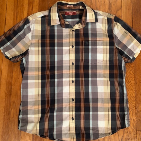 Original Penguin Other - Original Penguin 🐧Plaid Short Sleeve Button Up